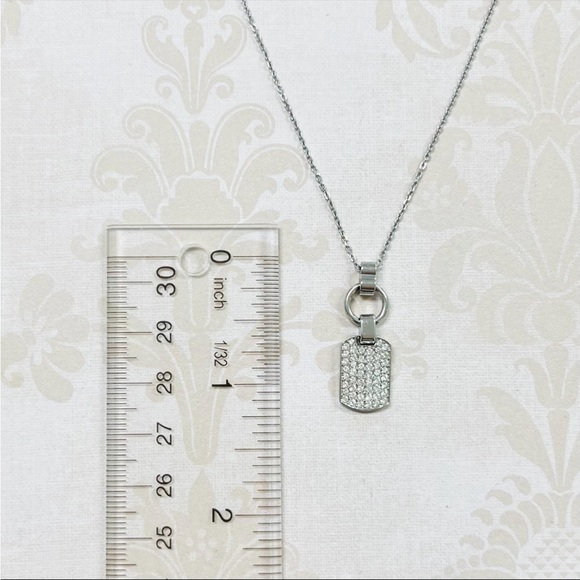 Michael Kors Pavé Dog Tag Estate Necklace - Picture 5 of 5